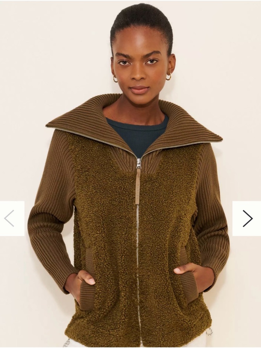 Varley Ardley Zip-Through Mixed Media Jacket